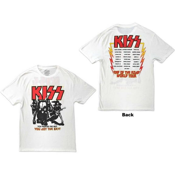 KISS Unisex T-Shirt End Of The Road You Got The Best (Back Print)