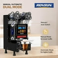 thumbnail image 5 of ROVSUN Cup Sealing Machine, Fully Automatic Cup Sealer Machine, Electric Cup Sealing Machine with LCD Intelligent Display for Bubble Milk Tea Coffee, 500-650 Cups/H, 88/89/90/95 mm Cup, Black, 5 of 7