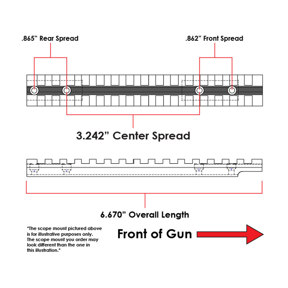 Evolution Gun Works Scope Base Rem 783 Long Action Picatinny Rail