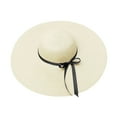 thumbnail image 3 of Hauaitttt Beach Hats for Women Big Straw Wide Brim Summer Hat Floppy Foldable Roll up Cap Sun Hat Womens Beach Fedora Hat Pong Hats Flop Hats Zookeeper Hat Women Headhunter Hat Hats for Natural Hair, 3 of 3
