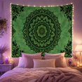 thumbnail image 2 of Floral Garden Mandala with Square Mottled Textured Appearance, Mystical Fantasy for Space Lovers, Galaxy Room Decor, Mother'S Day Gift, Tapestry Wall Hanging for Bedroom and Dorm, 2 of 7