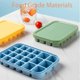 thumbnail image 3 of One set, one ice cube tray, one storage box with lid and ice scoop, makes 6 large ice cubes and 16 small ice cubes (blue)., 3 of 4