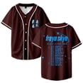 thumbnail image 1 of Freya Skye Stars Align Tour 2026 Jersey de béisbol camisa con cuello en V mujeres hombres ropa de calle de manga corta,Brown,XL, 1 of 3