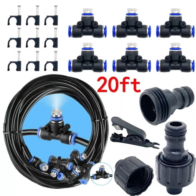 Mosiee Outdoor Misting Cooling System: 20Ft50Ft Easy-Install Fan