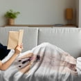 thumbnail image 3 of Golden Retriever Soft Flannel Fleece Throw Blanket, 2 Emotional Poses of a Young Panting Domestic Puppy Happy and Playful, Cozy Plush for Indoor and Outdoor Use, 50" x 60", Multicolor, by Ambesonne, 3 of 5