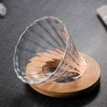 thumbnail image 5 of CATPAN 1set Reusable Stripe Glass Coffee Filter Funnel High Borosilicate Glass Coffee Dripper Base for Home Cafe Travel Use, 5 of 18