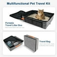 thumbnail image 5 of Folding Travel Cats Litter Box Zippered Leakproof Cats Potty Bag Dog Toilet Tray for Travel Car Hotel Use, 5 of 5