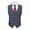 Blue Grey(Plaid), variant on Men's Suit Vest Black Business Formal Dress Waistcoat Vest with 3 Pockets for Suit or Tuxedo S