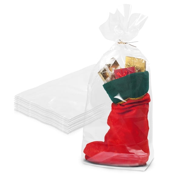 Side Gusseted Plastic Bags, 1000 Count, 8 x 3 x 20 in, Clear, Leakproof