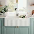 thumbnail image 4 of DeerValley DV-1K028 Ceramic Double Basin Kitchen Sink with Grid and Strainer,33" L x 18" W x 10" H, 4 of 17