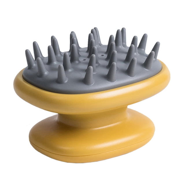 pitrice Hand-held Massage Comb Portable Air Cushion Brush Anti-Static Shampoo Scalp Massager, Yellow