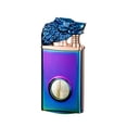 thumbnail image 2 of 0.51*1.38*3.15 Inch Gift Wolf Cool Lighter Electric USB Rechargeable Windproof Flameless Plasma Pulse Dual Arc Lighter, 2 of 8
