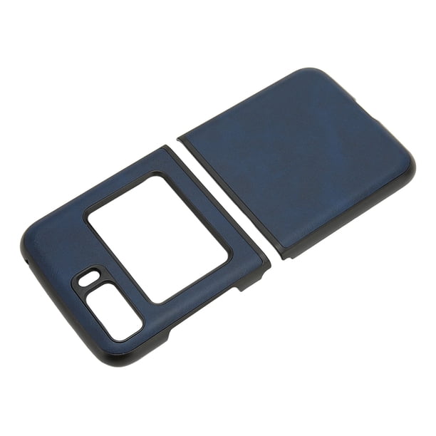 Leather Folding Phone Case Scratch Resistant Flip Phone Protective Case For Moto Razr 2022 ANGGREK Azul