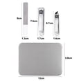 thumbnail image 2 of Set of 3 nail tools, Stainless steel, Silver, 2 of 6