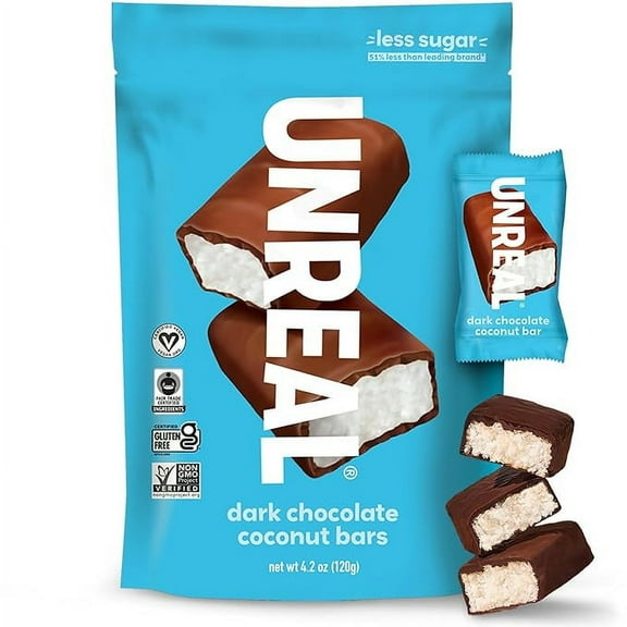 1x Unreal Choc Drk Ccnt Bar Bag 4.2 OZ