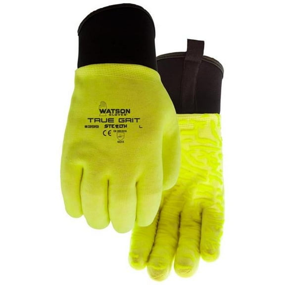 Watson Gloves 7038653 PVC True Grit Dipped Gloves, Green & Black - Large