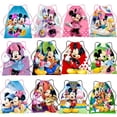thumbnail image 2 of 6/24 piezas Disney The Red Minnie Mickey Mouse regalos de fiesta de cumpleaños bolsas con cordón no tejidas para niños mochilas escolares de natación, 2 of 5