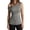 Gray, variant on Womens One Shoulder Tops Sleeveless Metal Grommet Eyelet Ruched Slim Fit Tanks T Shirts Sexy Punk Y2k Summer Fashion Gray M