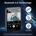 thumbnail image 7 of 132GB MP3 Player with Bluetooth 5.0, 2.4 in Full Touchscreen Portable Digital Lossless Music Player with Speaker & Earphones, FM Radio, Voice Recorder, E-Book, Supports up to 256GB SD Card, 7 of 7