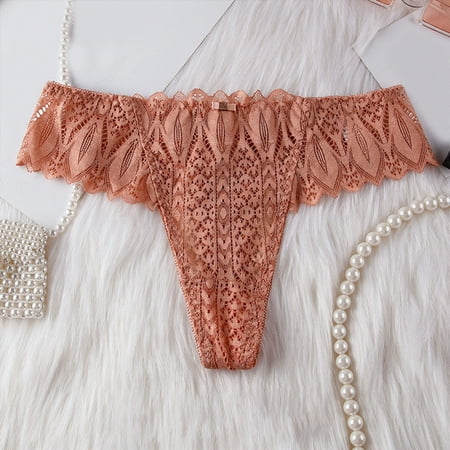 Meiodtion Underwear for Women High Waisted G String Cheeky Seamless Panty Thong Banded Waist Stretchable Panties  Pink  M