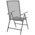thumbnail image 2 of vidaXL Stackable Garden Chairs 2 pcs Steel Grey, 2 of 4