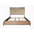 thumbnail image 2 of King Upholstered Bed with Strap Panel and Latte Finish, 2 of 8