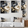 thumbnail image 4 of Designart Black And White Watercolor Roses IV Canvas Wall Art, 4 of 5
