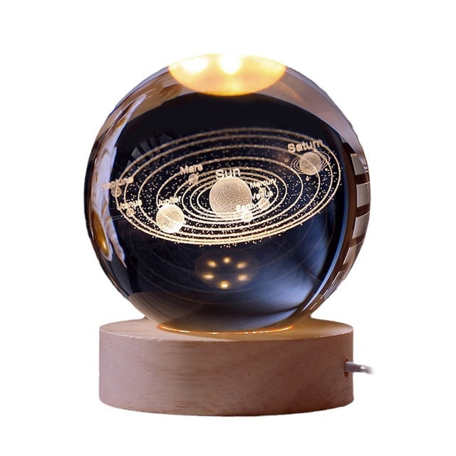 Moon Lamp Galaxy Lamp 3 inch 7 Color Changing Clear