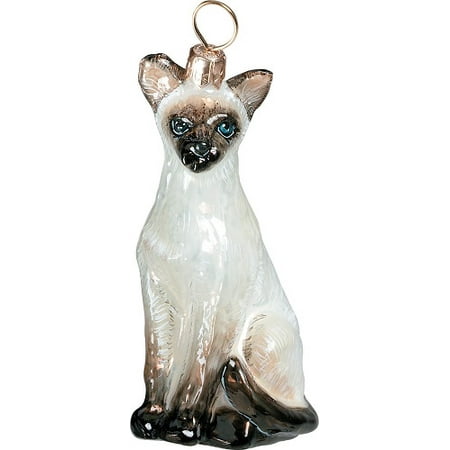 siamese oriental cat glass polish christmas ornament made siamese oriental cat glass polish christmas ornament made
