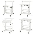 thumbnail image 6 of UNICOO® Portable Standing Desk on Wheels, Height Adjustable Mobile Standing Desk, Versatile Standing Portable Desk for Home Office, Rolling Sit-Stand Workstation, Ergonomic Design (U101-WW), 6 of 7