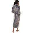 thumbnail image 4 of Turquaz Linen Womens Plush Soft Robes, Fleece, Long Comfy Robe (X-Large, Gray), 4 of 4