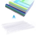 thumbnail image 2 of Qiilu 20pcs 30 Hole Loose-leaf Plastic Binding Spring Spiral Rings For A4 Paper, 2 of 8
