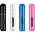 thumbnail image 1 of botellas de perfume atomizadoras de 5 ml, minibotella de perfume líquido en aerosol recargable portátil con ventana visual, para bolso, bolsillo, botella vacía para equipaje de viaje, 1 of 5