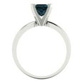 thumbnail image 4 of Solitaire Engagement Ring for Women - 1ct Natural London Blue Topaz in 14K White Gold Promise Ring, 4 of 6