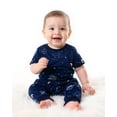 thumbnail image 5 of KIMI BEAR Newborn Baby Boys Layette Gift Set 6-9 Months Summer Outfits 4 Packs Short Sleeves Romper Top + Pants + Hats + Gloves 16pcs Blue, 5 of 7
