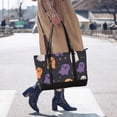 thumbnail image 4 of FORMRS Canvas Laptop Tote Bag for Women with 15.6" Computer Compartments Shoulder Handbag, Orange Halloween Ghosts, 4 of 7