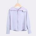 thumbnail image 2 of ZACPNCV Girls Sun Protection Jacket Kids UPF 50+ Long Sleeve Zip Up Hoodie Jacket Cooling Shirt Purple 2-3 Years, 2 of 4