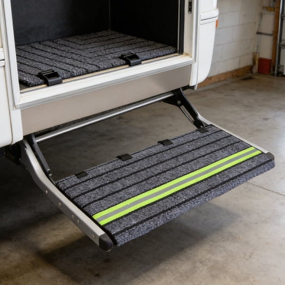 UPOUART Multi-Color RV Step Mat with Enhanced Fit for Trailer Steps and Improved Nighttime Visibility Safety