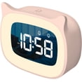 thumbnail image 1 of Reloj Despertador Digital Sailing para Niños con Luz Nocturna Rosa, 1 of 5