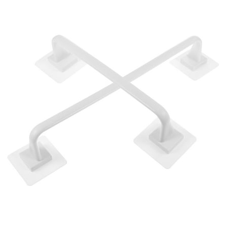 MUSEYA Bathroom Wall Storage Towel Rack White Plastic 2Pcs 15.9In