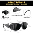 thumbnail image 4 of JUNWELL Professional Red Light Therapy Glasses Infrared Goggles for Eye Protection  LED Red&Blue Light Therapy Premium LED Red Light Glasses for Infrared Protection&Portable Eye Care Lase, 4 of 6
