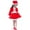Red, variant on YunPes Girls Christmas Dresses Long Sleeve Party Performance 3 Pieces Santa Dress with Hat Xmas Outfits Velvet Dress up