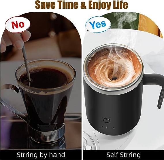 2023 Self Stirring Coffee Mug,Self Stirring Mug Electric Mixing Cup with 2  Stir Bars,13 oz Electric …See more 2023 Self Stirring Coffee Mug,Self