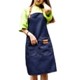 thumbnail image 1 of 1 Uds delantal cocina hogar impermeable antimanchas toallitas manos impermeables antimanchas algodón denim tamaño grande, 1 of 5