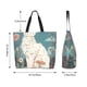 thumbnail image 5 of Balery Celestial Cat And Flowers Bolsa Tote Estilo Estético con Cremalleras, Bolsa de Hombro, Bolsa de Compras Grande y Plegable, 5 of 8
