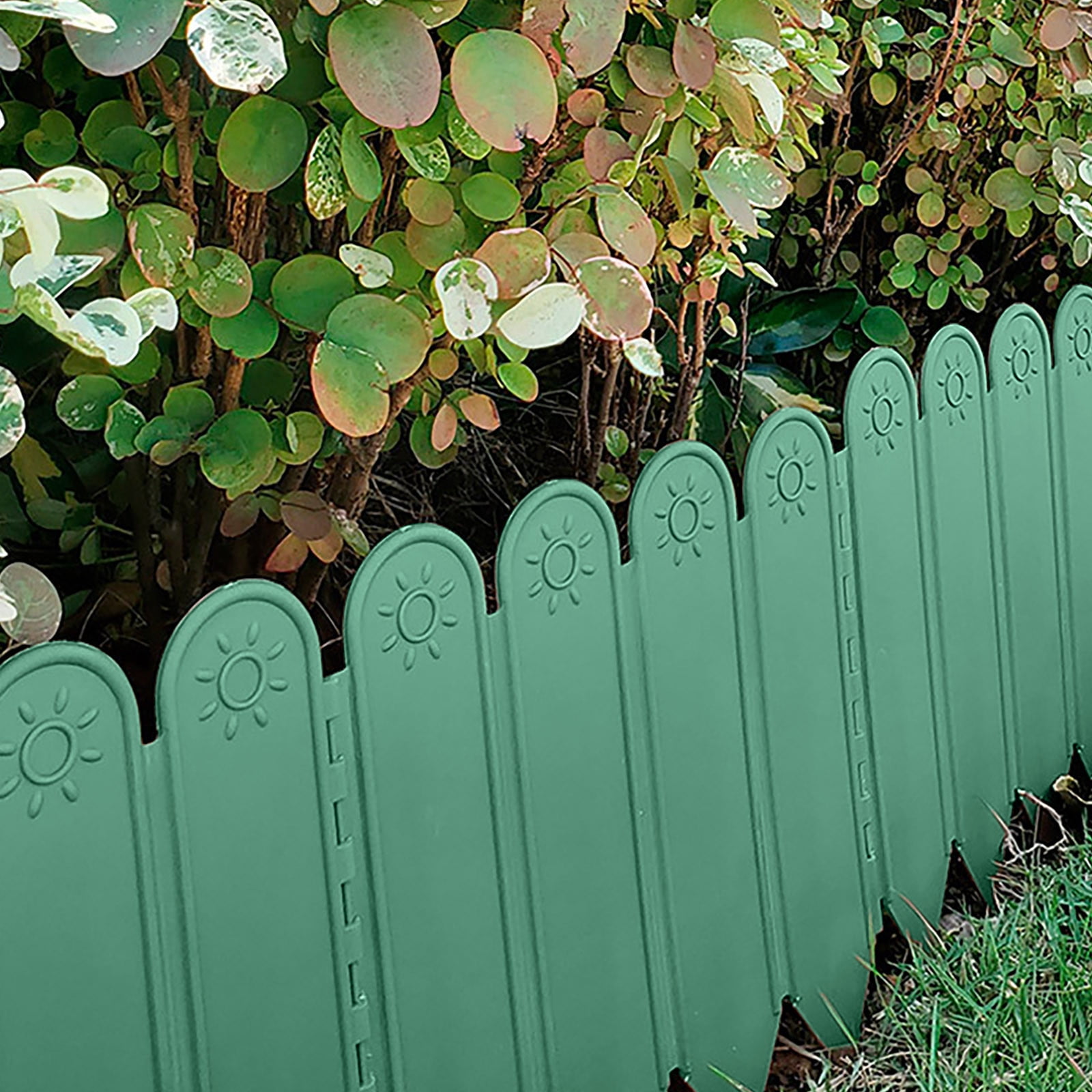 Nkmbld 10PC Plastic Garden Fence Border, Lightweight Decorative Landscape Edging Panels, Plastic Vegetable Garden Courtyard Flower Bed Fence Board
