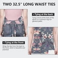 thumbnail image 6 of Pioneer Flower Floral Print Pattern Apron-Garden Aprons for Women with Pockets-Cotton Linen Waterproof Kitchen Cooking Gardening Aprons Adjustable for Kitchen,Cooking,BBQ and Salon 33x27 Inch, 6 of 7