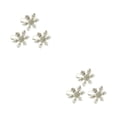 thumbnail image 3 of Billuyoard Valentine Napkins Plates Snowflake Design Buckle Banquets Metal Clasps Rings Decorations Table Napkin Jewelry Rhinestone plata 2piezas, 3 of 6