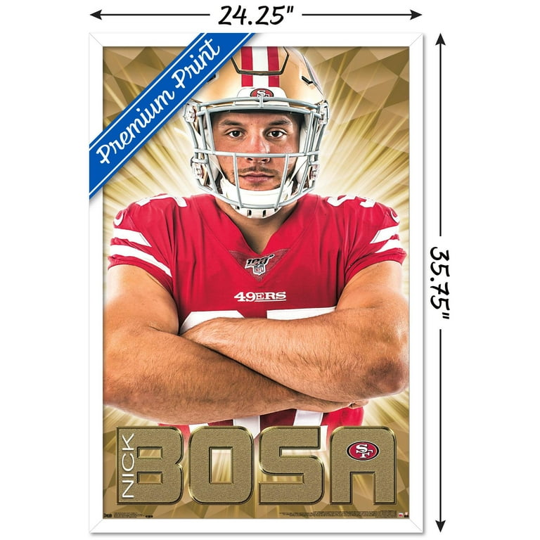 Trends International Nfl San Francisco 49ers - Nick Bosa Feature Series 23  Framed Wall Poster Prints Mahogany Framed Version 22.375 X 34 : Target