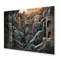 thumbnail image 2 of Designart "Hilly Terrain in an Arabic City III" Surrealism landscape Metal Wall Art, 2 of 5